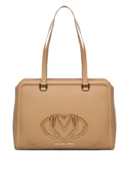 Love Moschino: Бежевая сумка-шоппер 
