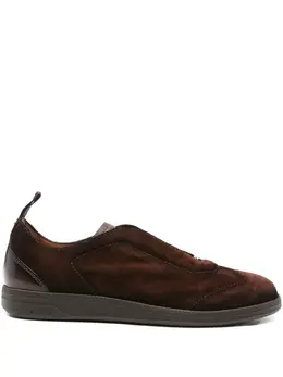 Santoni: Коричневые кроссовки 
