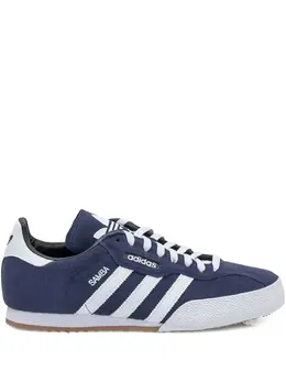 adidas: Синие кроссовки  Samba