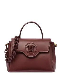 Versace: Тёмная сумка-шоппер  La Medusa