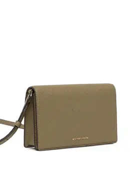 Michael Michael Kors: Зелёная сумка через плечо 