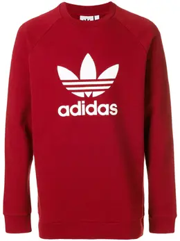 adidas: Красный свитшот  Trefoil