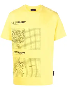 Plein Sport: Футболка с тигровым принтом 