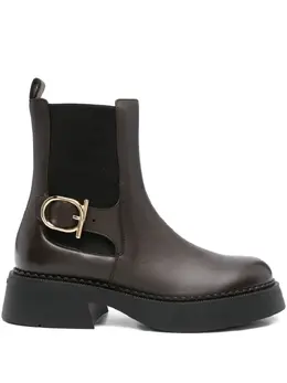 Ferragamo: Коричневые ботинки 