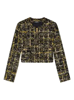 Versace: Твидовая куртка 
