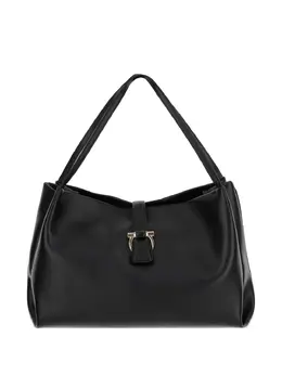 Ferragamo: Чёрная сумка  Gancini