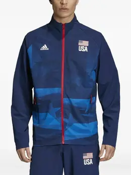 adidas: Синяя куртка 