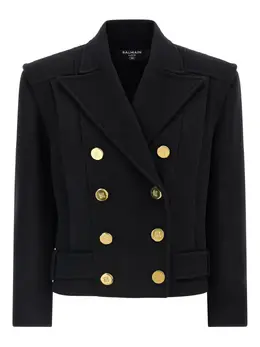 Balmain: Чёрное пальто 
