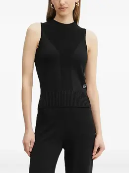 Armani Exchange: Чёрный жилет 