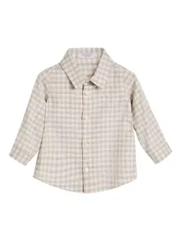 Brunello Cucinelli Kids: Бежевая рубашка 