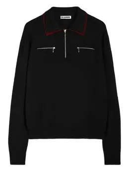 Jil Sander: Поло из шерсти 