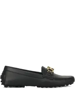 Salvatore Ferragamo: Чёрные лоферы  Gancini
