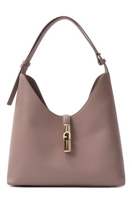 Furla: Бежевая сумка 