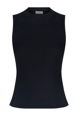 BRUNELLO CUCINELLI: Чёрный топ 