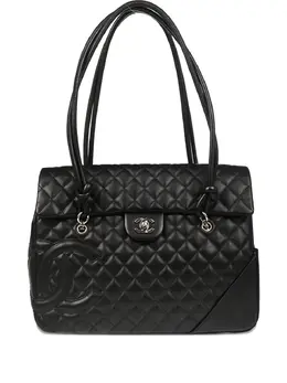 CHANEL Pre-Owned: Чёрная сумка-шоппер 
