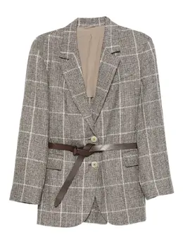 Brunello Cucinelli: Коричневый жакет 