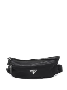 Prada Pre-Owned: Чёрная поясная сумка 