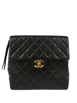 CHANEL Pre-Owned: Чёрный рюкзак 