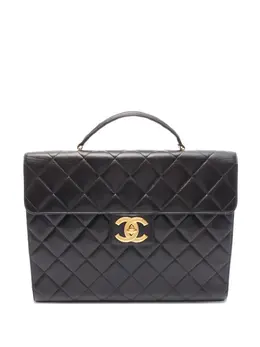 CHANEL Pre-Owned: Чёрный портфель 