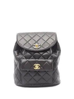 CHANEL Pre-Owned: Чёрный рюкзак 
