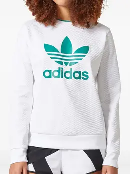 adidas: Белый свитшот  Trefoil