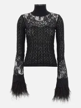 Blumarine: Свитер с манжетами 