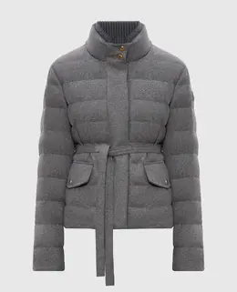 Moncler: Серая куртка 