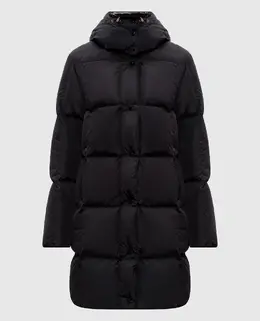 Moncler: Чёрный пуховик 