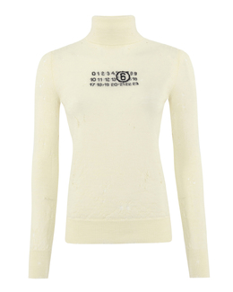 MM6 Maison Margiela: Белый свитер 