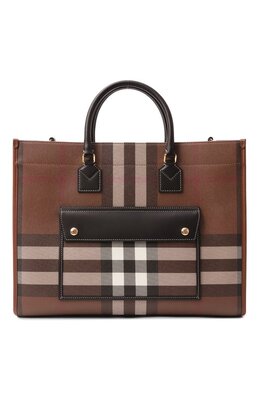 Burberry: Коричневая сумка  Freya