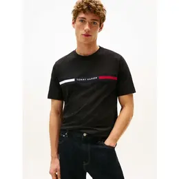 TOMMY HILFIGER: Чёрная футболка 