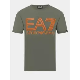 EA7 EMPORIO ARMANI: Футболка цвета хаки 