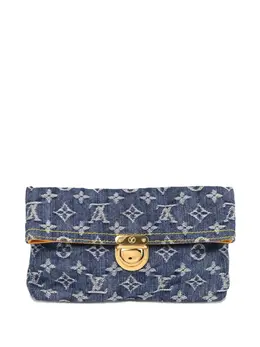 Louis Vuitton Pre-Owned: Голубой клатч 