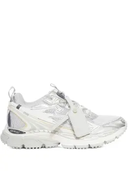 Off-White: Серебристые кроссовки 