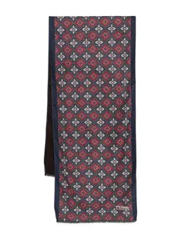 Kiton: Шарф с растительным принтом 