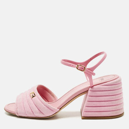Fendi: Розовые сандалии  FF