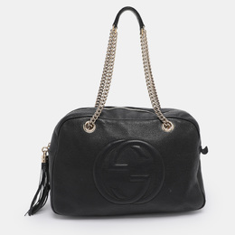 Gucci: Чёрная сумка  Soho