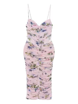 Blumarine: Платье с растительным принтом 