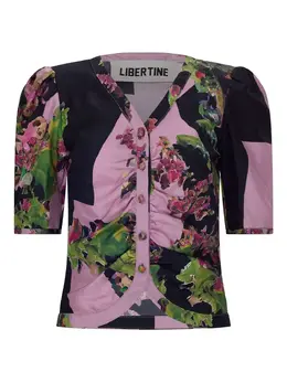 Libertine: Блуза с рукавами-фонариками 