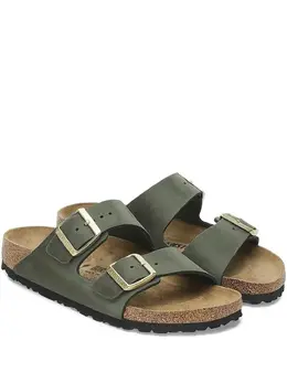 Birkenstock: Зелёные сандалии 