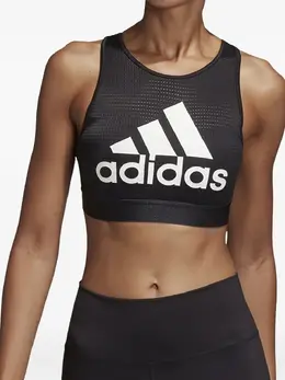 adidas: Чёрный бюстгальтер 