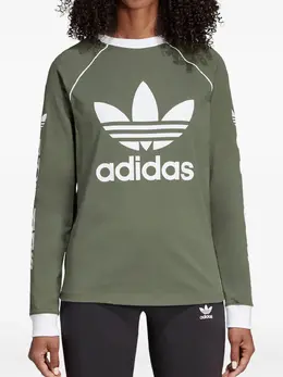 adidas: Зелёная футболка  Originals