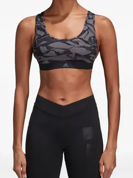 adidas: Чёрный бюстгальтер  X