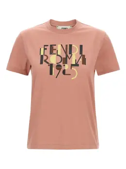 FENDI: Розовая футболка 