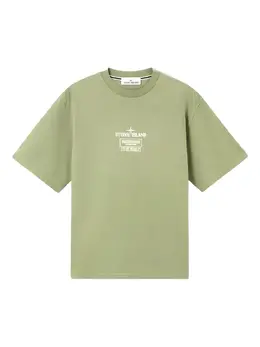 Stone Island: Зелёная футболка  Compass