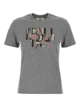 FENDI: Футболка с принтом 