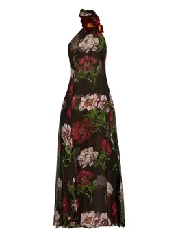 Oscar de la Renta: Платье с растительным принтом 