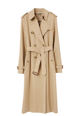 Burberry: Бежевый плащ 