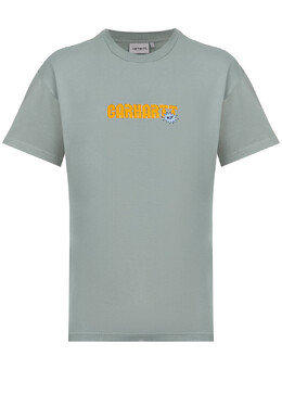 Carhartt Wip: Зелёная футболка 