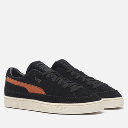 Puma: Чёрные кроссовки  Suede
